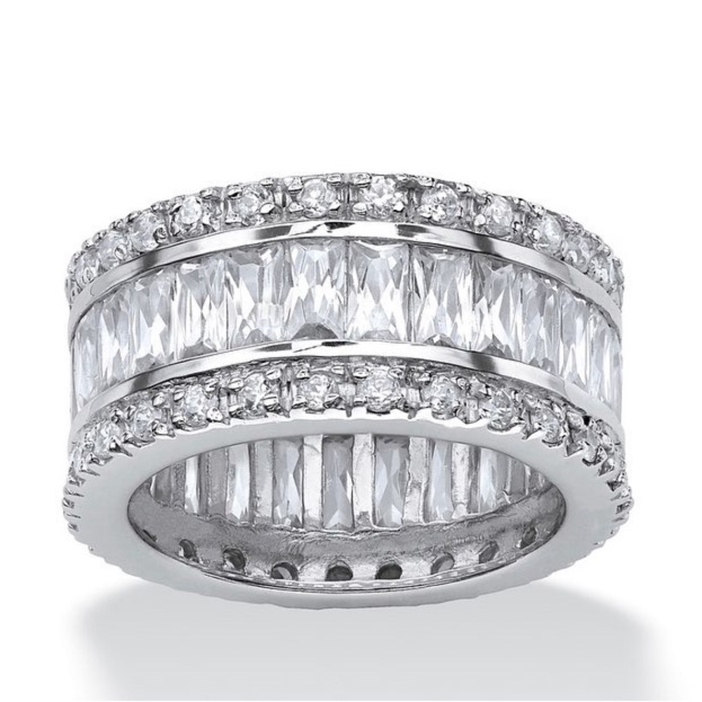 High quality cz baguette eternity band - ring